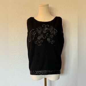Monrose Sportswear Vintage Sequin Embellished Lambswool Sweater Tank size EU 40